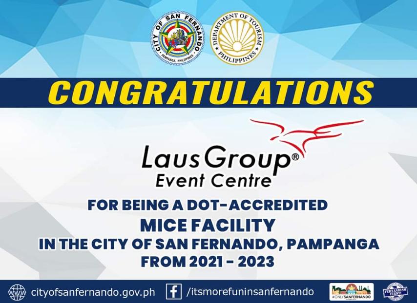LAUSGROUP EVENT CENTRE IS NOW A DOT-ACCREDITED MICE FACILITY